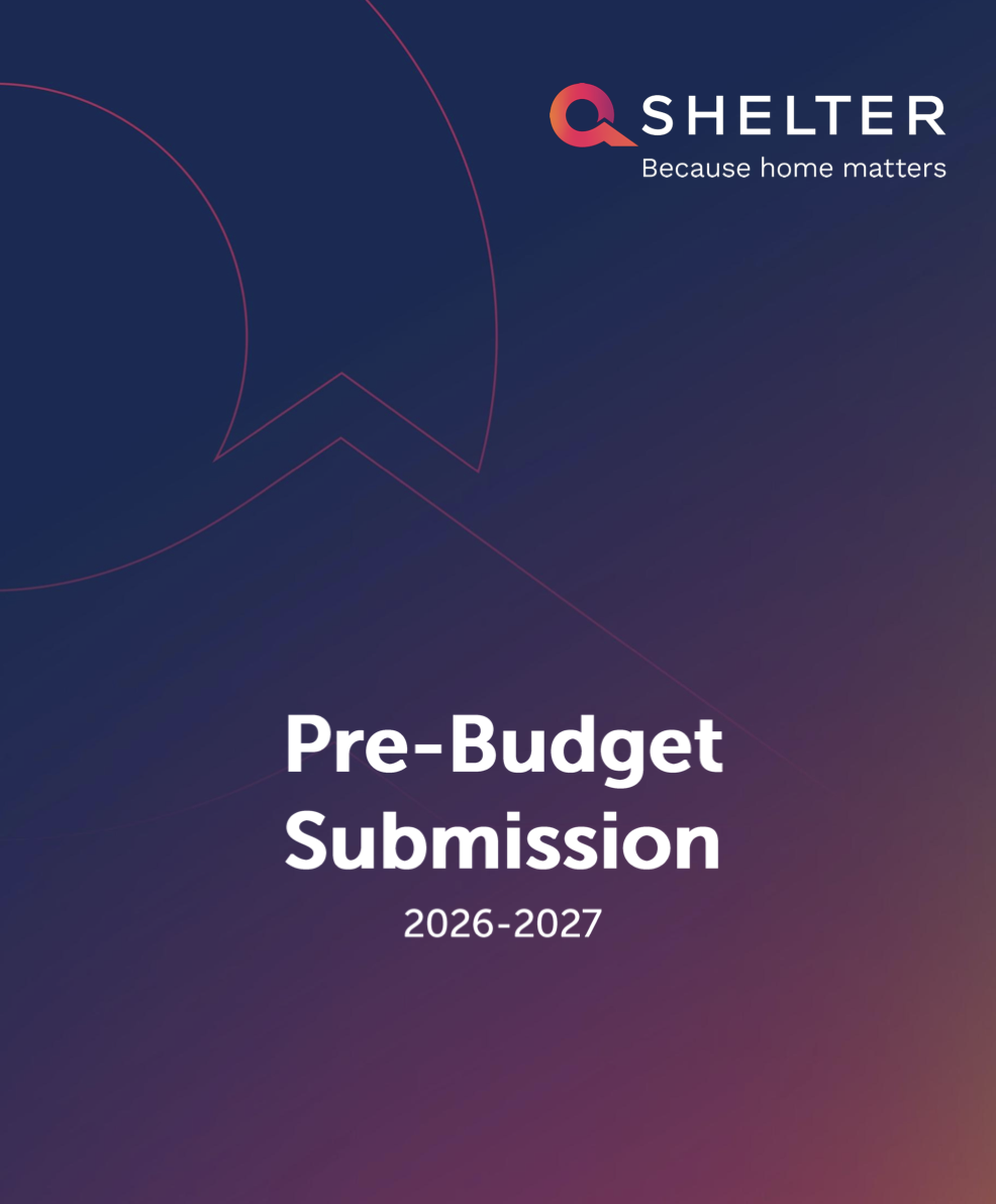 Cover of Q Shelter State Budget Submission 2026